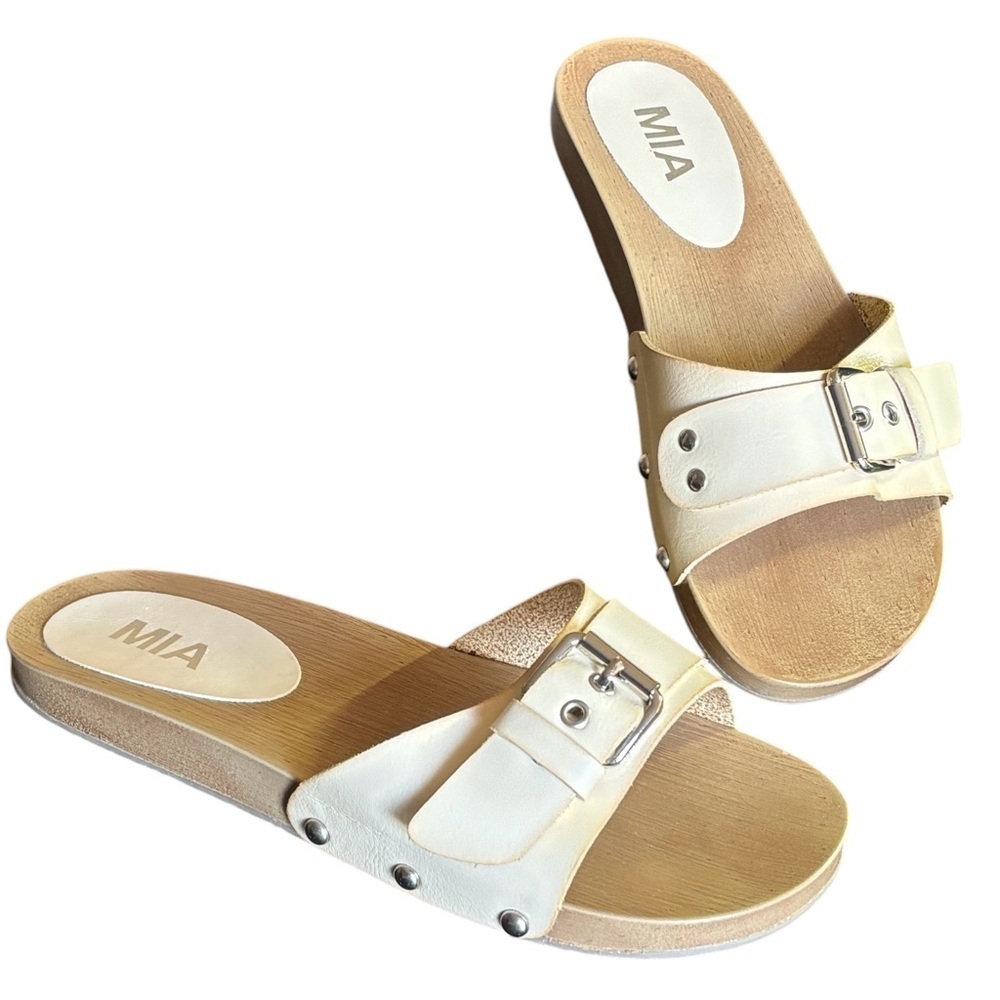 MIA Thia Bon Bonz Sandals Women's Size‎ 9 US Slip on Buckle Clog Slide ACA5011